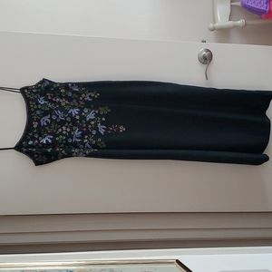 Black dress with embroidery